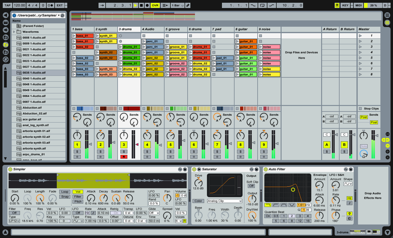 Ableton Live的Matrix视图